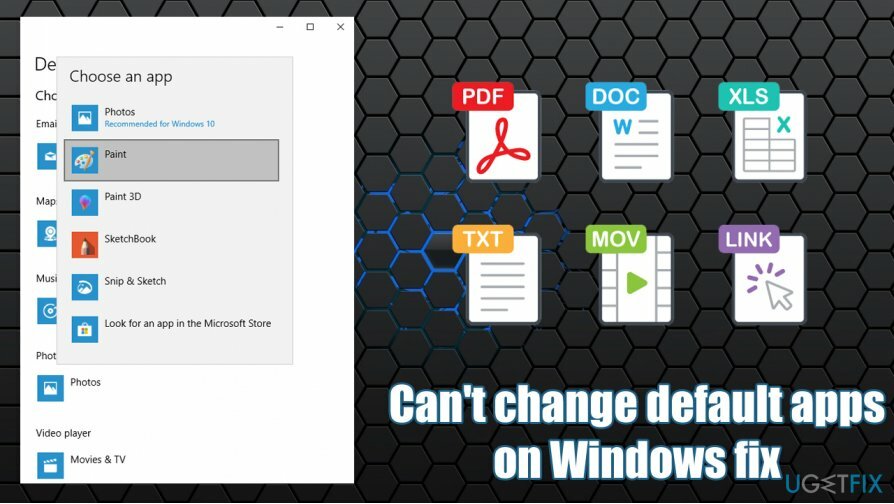 Cómo arreglar No se pueden cambiar las aplicaciones predeterminadas en Windows