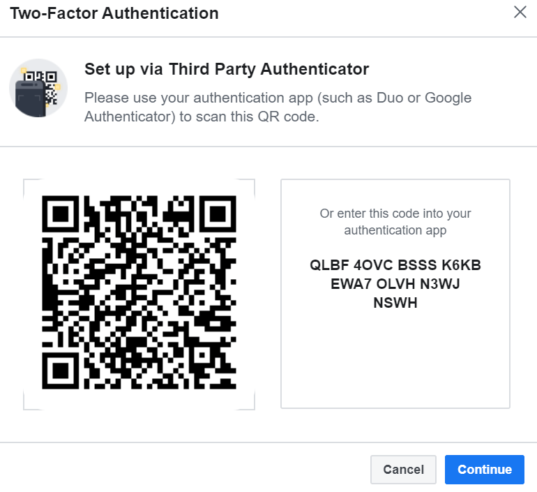 Scannen Sie den QR-Code oder geben Sie den Code in Ihre Google-Authentifizierungs-App ein
