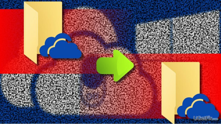 ilustrando el movimiento de la carpeta OneDrive