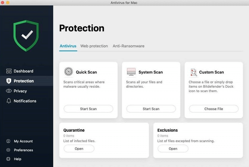 Bitdefender Antivirus-Software für Mac