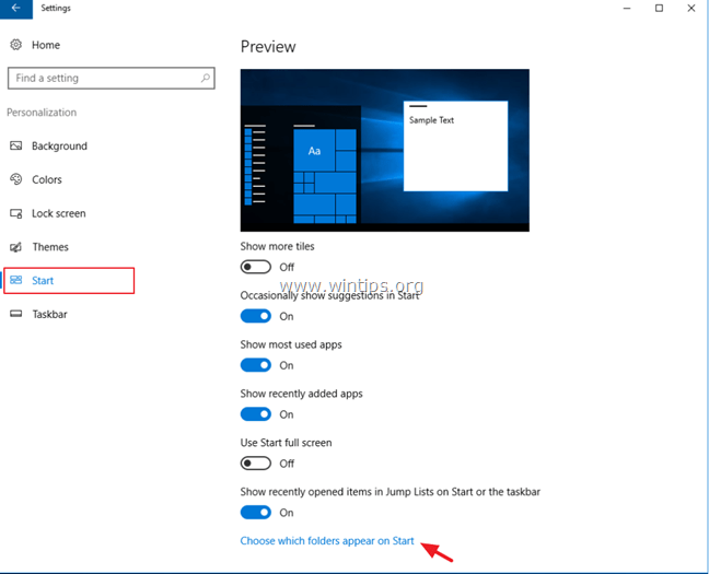 सेटिंग आइकन अक्षम करें Windows 10