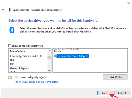 Bluetooth-hiba 10 – STATUS_DEVICE_POWER_FAILURE