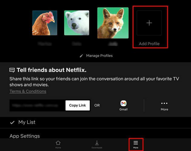 Adăugați un nou profil Netflix