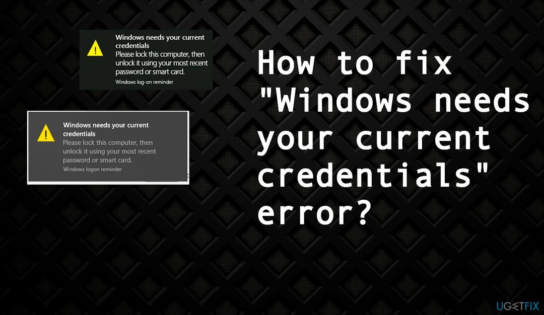 Hitelesítő adatok a Windows rendszerben bejelentkezési hiba