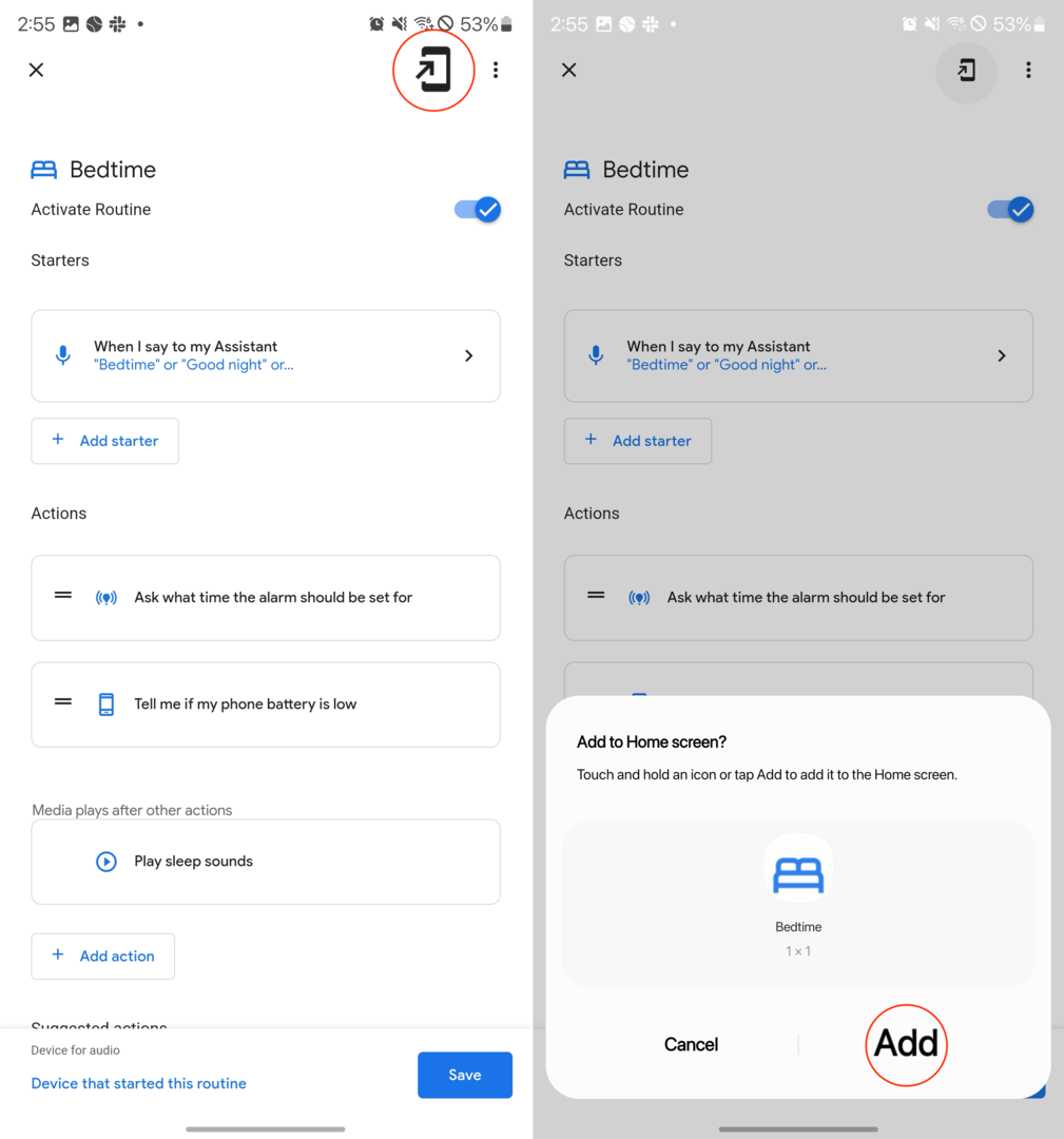 Google Assistent-routines gebruiken - 7