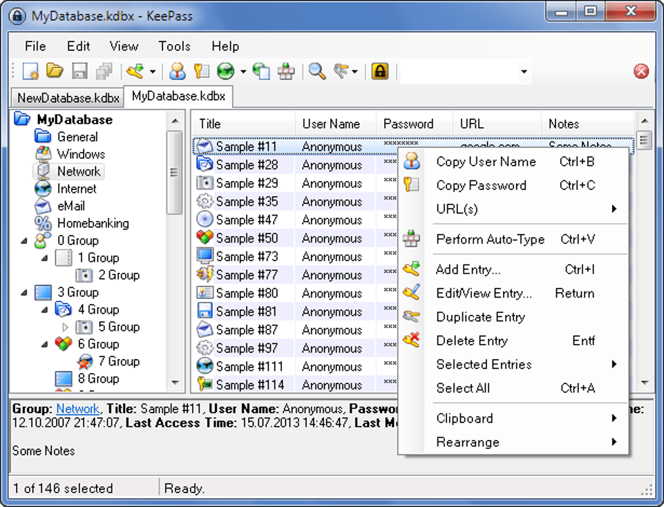 El mejor software de gestión de contraseñas: KeePass