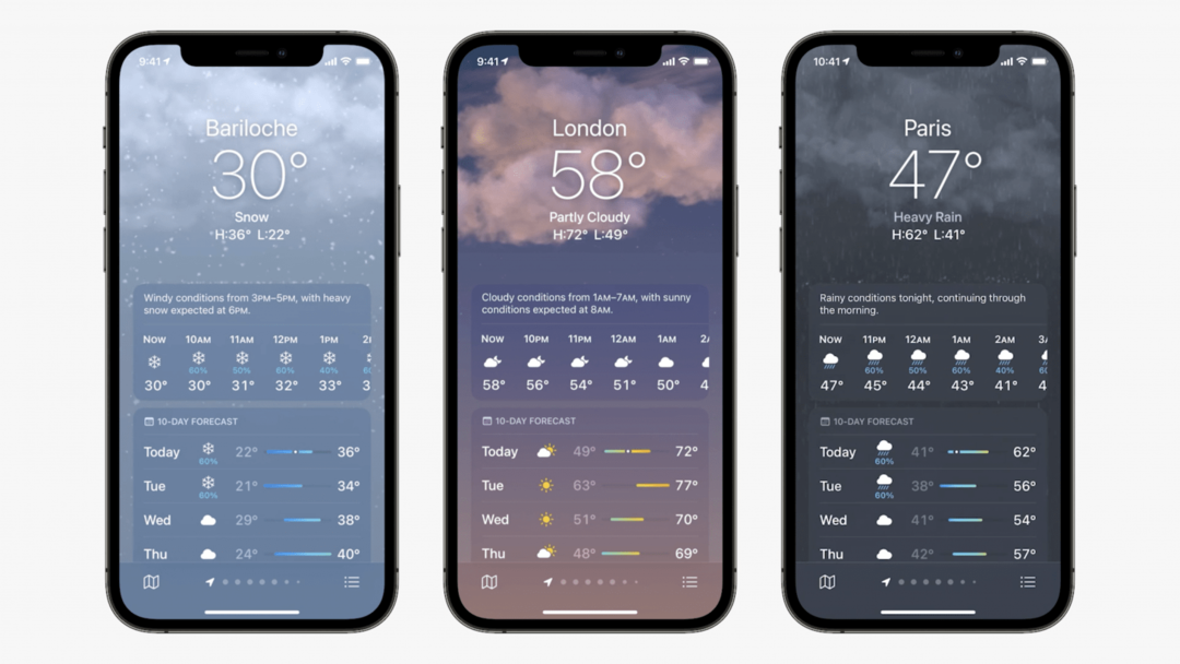 iOS 15 Wetter-App