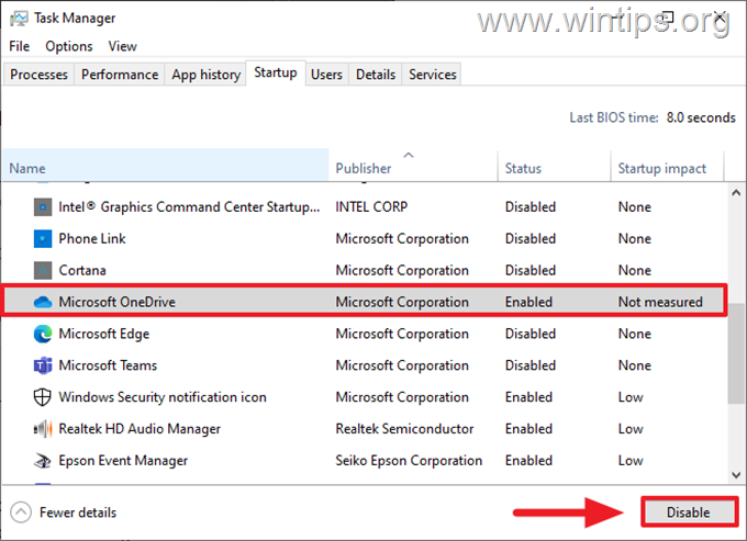 Dezactivați aplicația Microsoft OneDrive