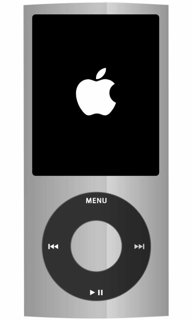 iPod nano herstart met wit Apple-logo