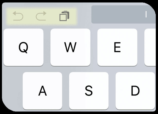 โทรศัพท์, แถบแป้นพิมพ์ลัดของ iPad หายไป, แก้ไข