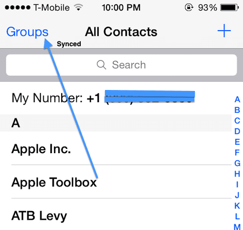 synkronisera kontakter på din iOS 