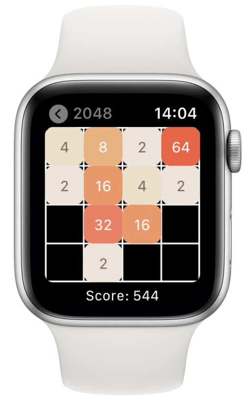 2048 juego en Apple Watch