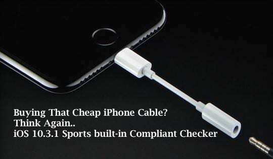 Problemă cu cablul iOS 10.3.1