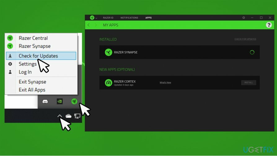 Обновите Razer Synapse