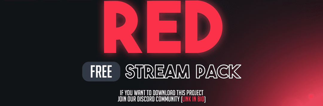 Бесплатный игровой набор оверлеев Red Stream
