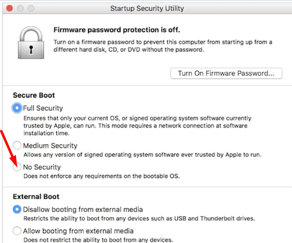 Avvio-Sicurezza-Utility-mac