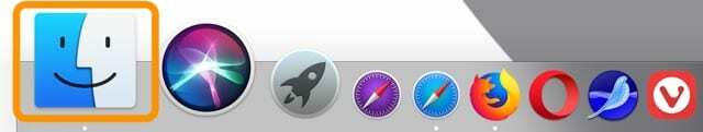 Finder w Docku na Macu z systemem macOS