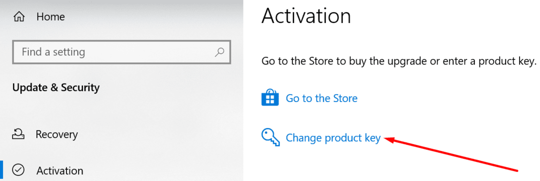 Windows 10 активация изменить ключ продукта