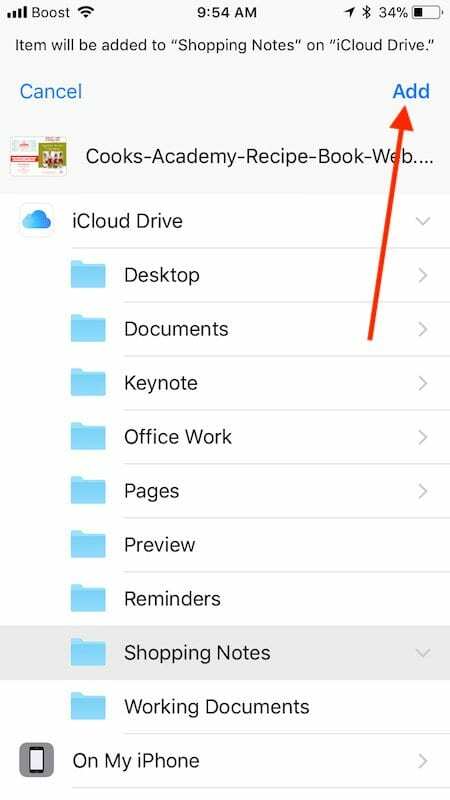Kako prenesti spletne strani v aplikacijo Files na iPhone