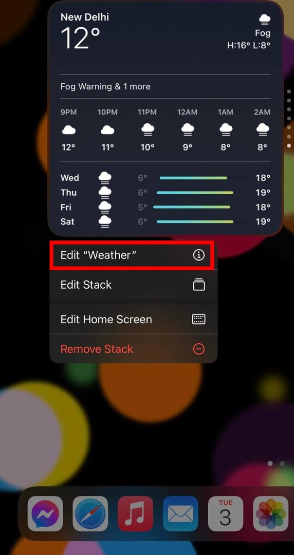 Arreglando el problema de ubicación incorrecta del widget del clima del iPad