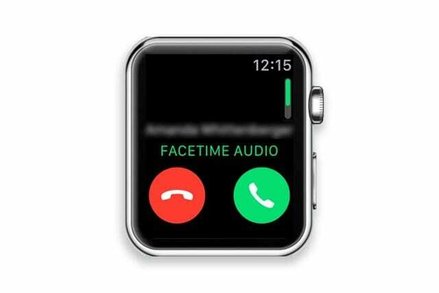 atbildiet uz FaceTime zvanu Apple pulkstenī