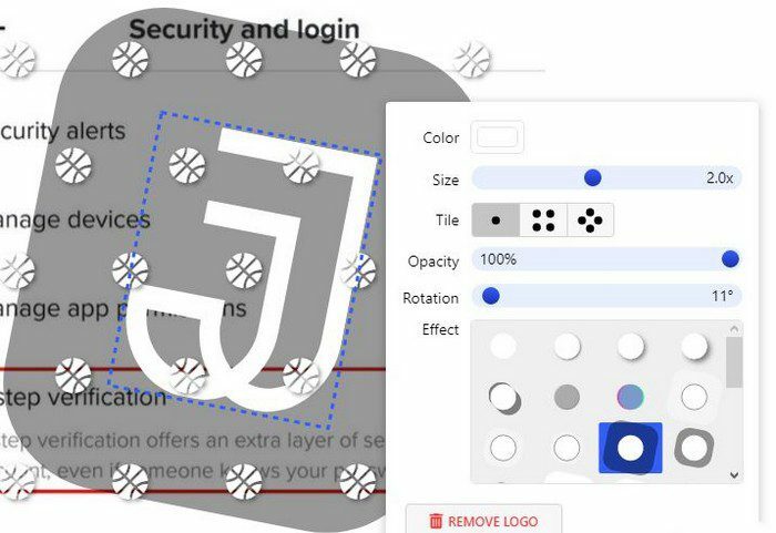 Modifier le filigrane du logo en ligne gratuitement