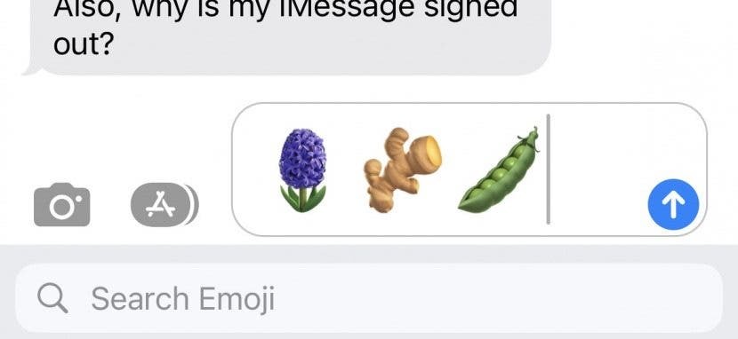 hyacint-, gember- en peul-emoji's