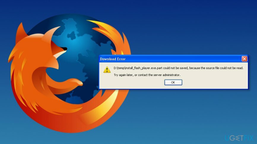 Errore " Impossibile leggere il file sorgente" su Firefox