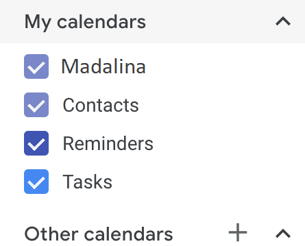 ჩართულია google Calendar-ის შეხსენებების ამოცანები