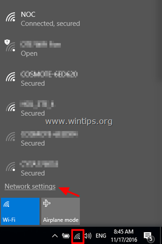 वायरलेस नेटवर्क कनेक्शन प्रबंधित करें