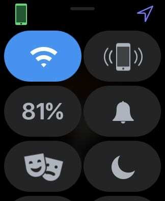 Apple Watch Control Center