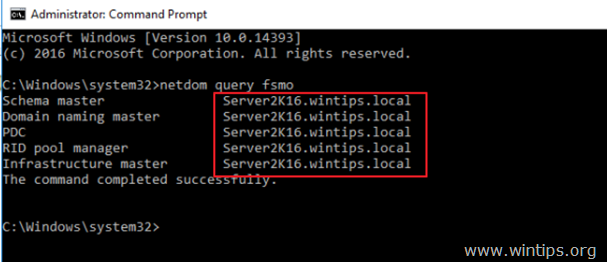 netdom query fsmo