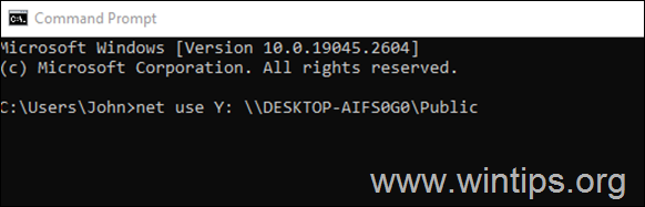 Hálózati meghajtó hozzárendelése a Windows 1011 parancssorból