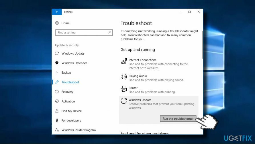 Voer de probleemoplosser voor Windows Update uit