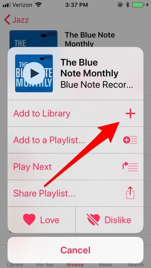 apple music app bibliotek