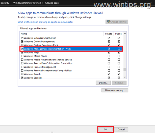 Instrumental de administración de Windows (WMI) 