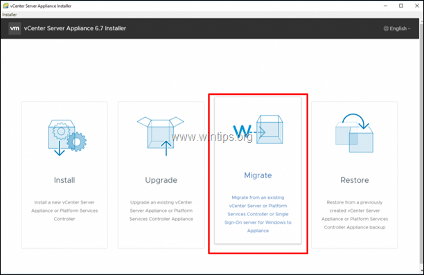 כיצד להעביר את שרת VMware vCenter ל-VCSA 6.7