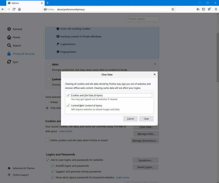 Comment effacer le cache du navigateur dans Mozilla Firefox