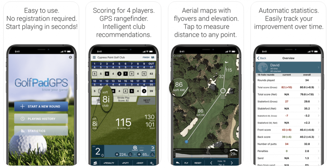 scorekaart golf-app