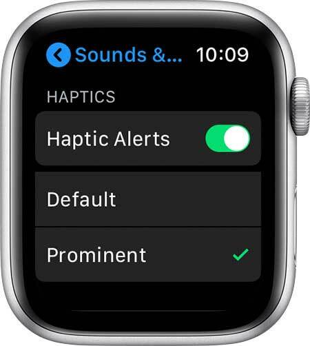 haptilised hoiatused Apple Watchis