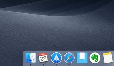 Skjermbilde av Dock i macOS