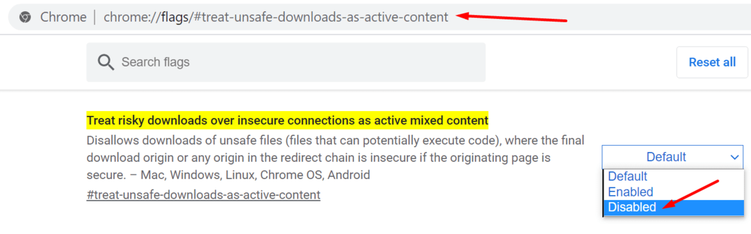Deaktivieren Sie unsichere Downloads als aktiven Inhalt behandeln