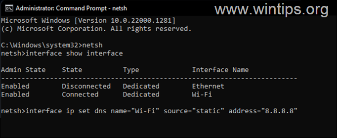 Come modificare le impostazioni DNS dal prompt dei comandi