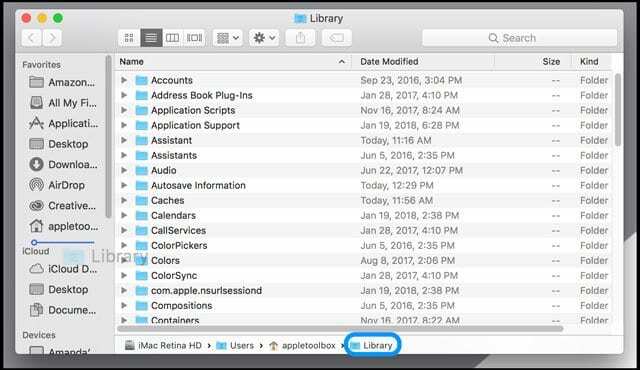 Πώς να εμφανίσετε τη βιβλιοθήκη χρηστών στο macOS High Sierra και Sierra