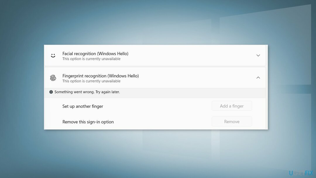 विंडोज 11 में फ़िंगरप्रिंट रीडर काम नहीं कर रहा है - " यह विकल्प वर्तमान में अनुपलब्ध है" को कैसे ठीक करें?