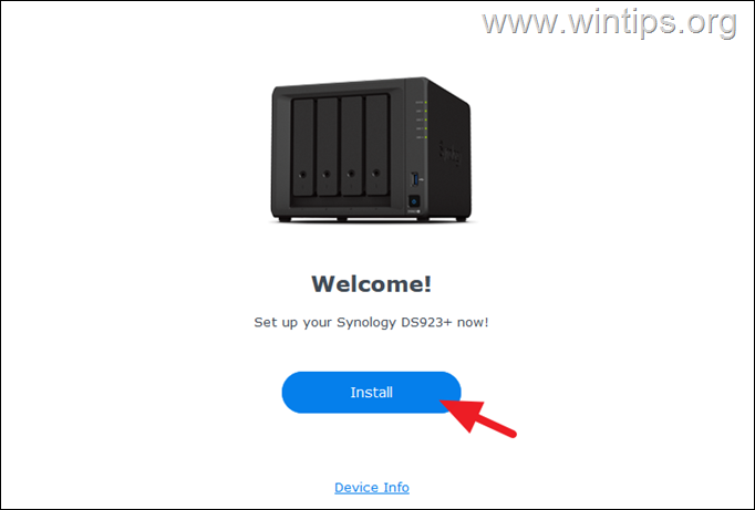 A Synology NAS első beállítása.