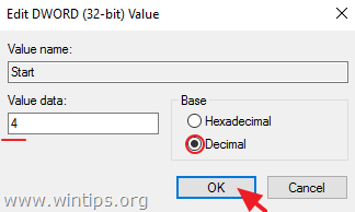 Essentials-Registrierung deaktivieren