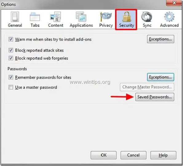 Firefox-gespeicherte-Passwörter entfernen