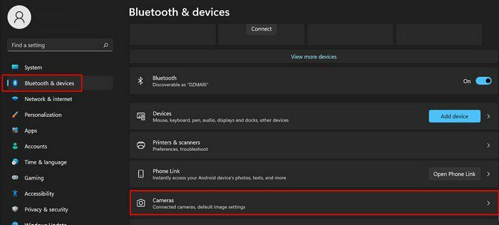 Bluetooth und Geräte W11