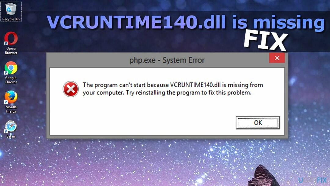Oprava VCRUNTIME140.DLL chybí chyba v systému Windows